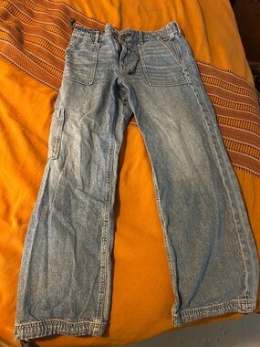 American Eagle Outfitters Light Blue Relaxed Utility Jeans